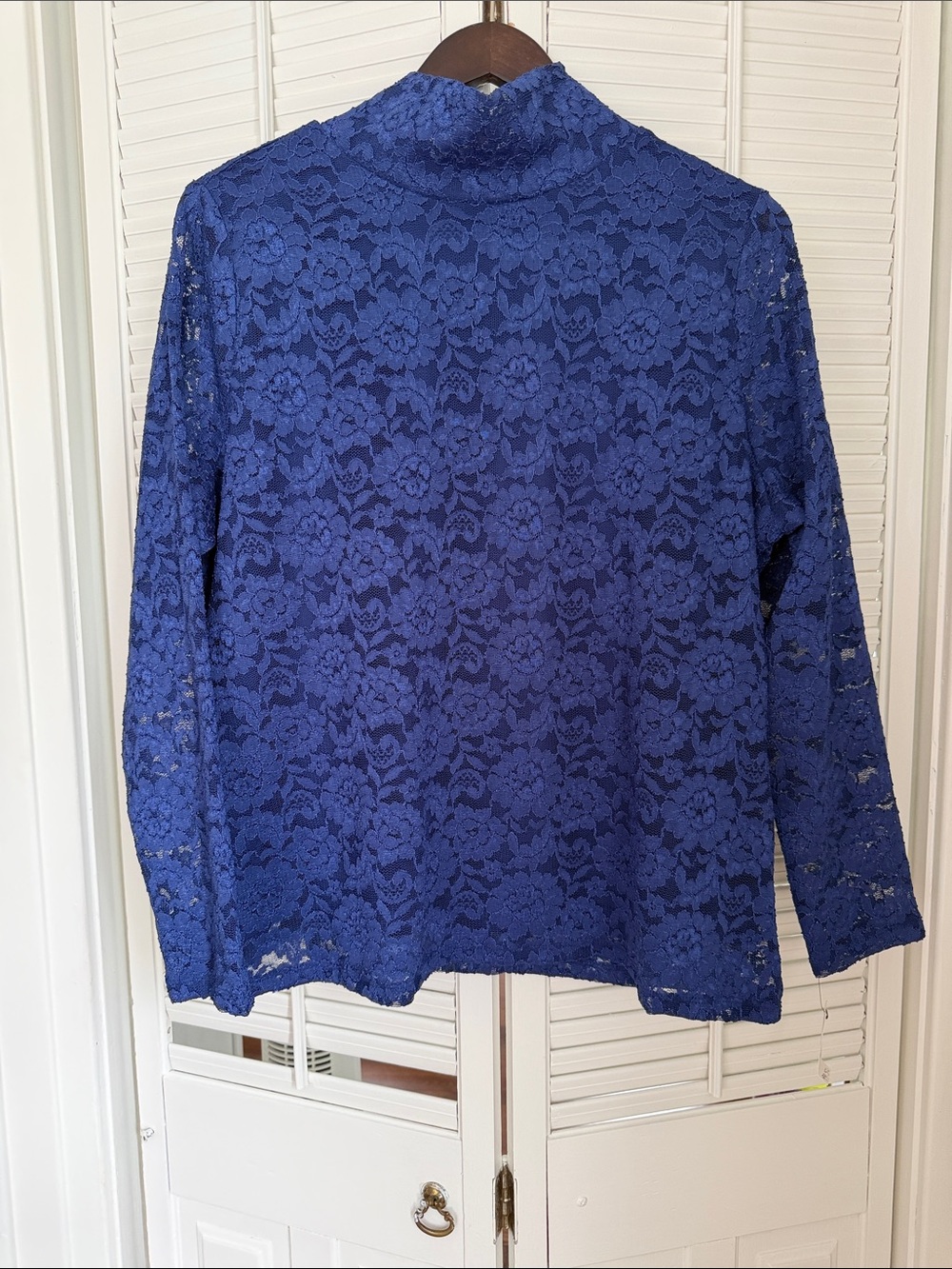 Talbots Blue Lace Long-Sleeve Women's Top